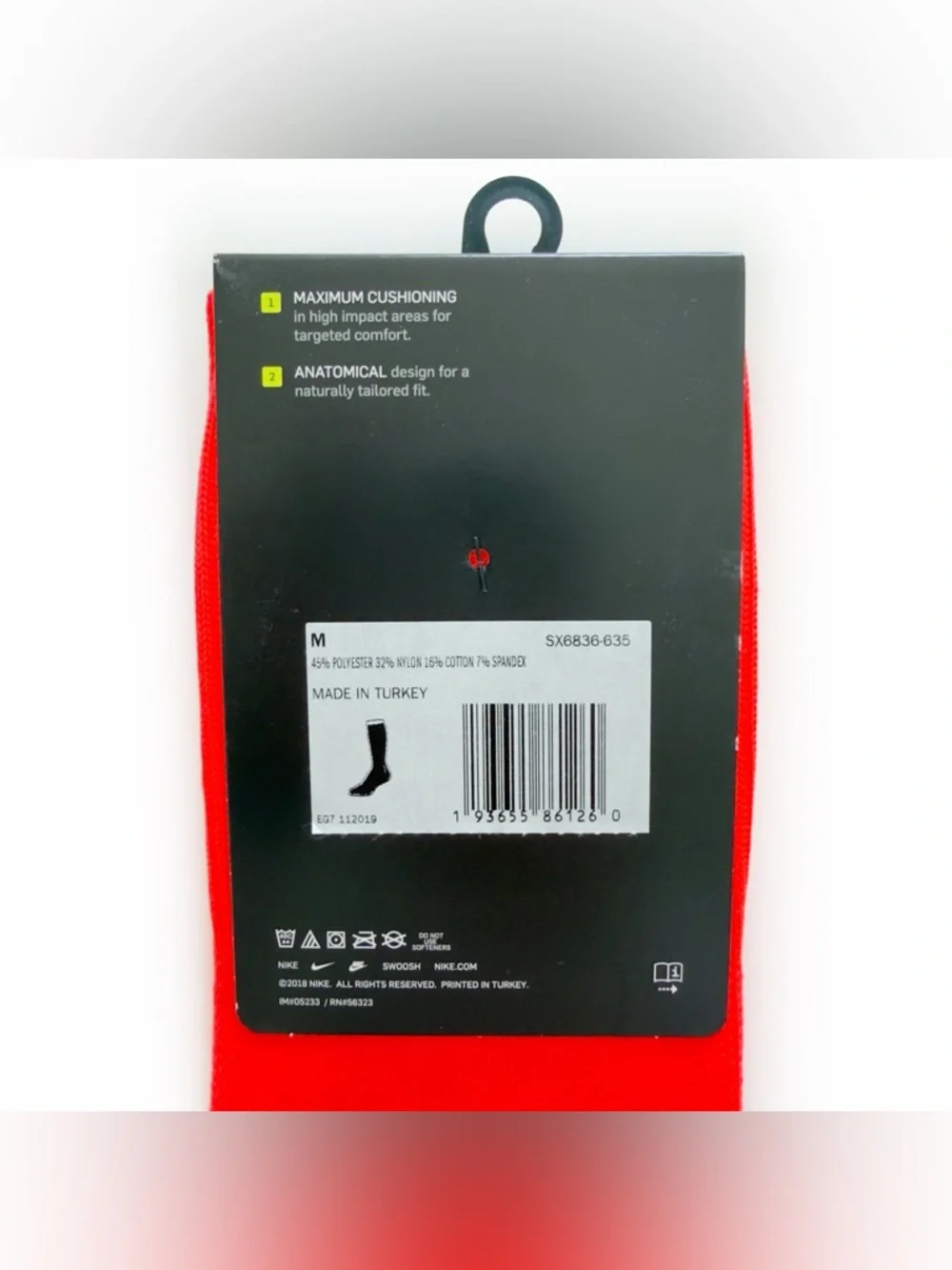 Nike Team Matchfit Knee High Soccer Socks Bright Crimson Medium Mens Womens